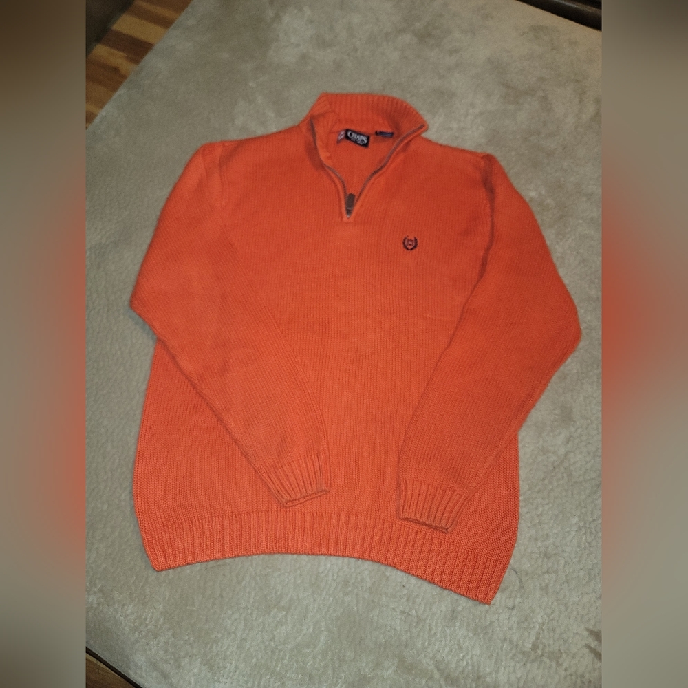 Mens Orange Chaps Sweater Medium